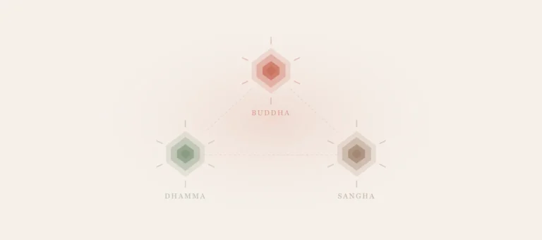 The Three Jewels (Tiratana) illustration